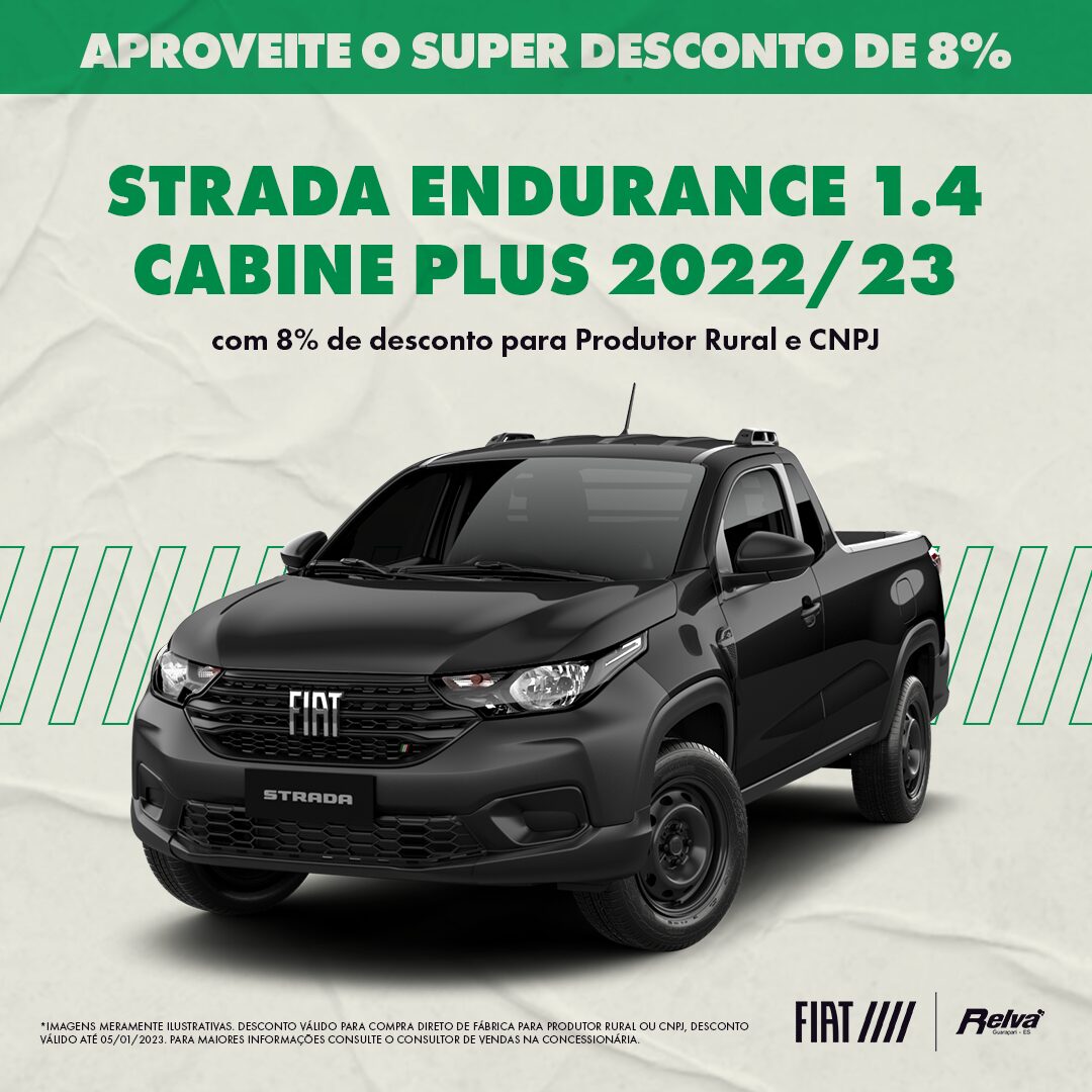 Strada ENDURANCE 1.4 CP - CNPJ E PRODUTOR RURAL 2024 por R$ 89.811,62 é na  FIAT Florença Paranaguá